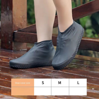 Waterproof silicone shoe covers with anti-slip grip, eco-friendly material & universal fit. Lightweight, reusable & perfect for outdoor protection!