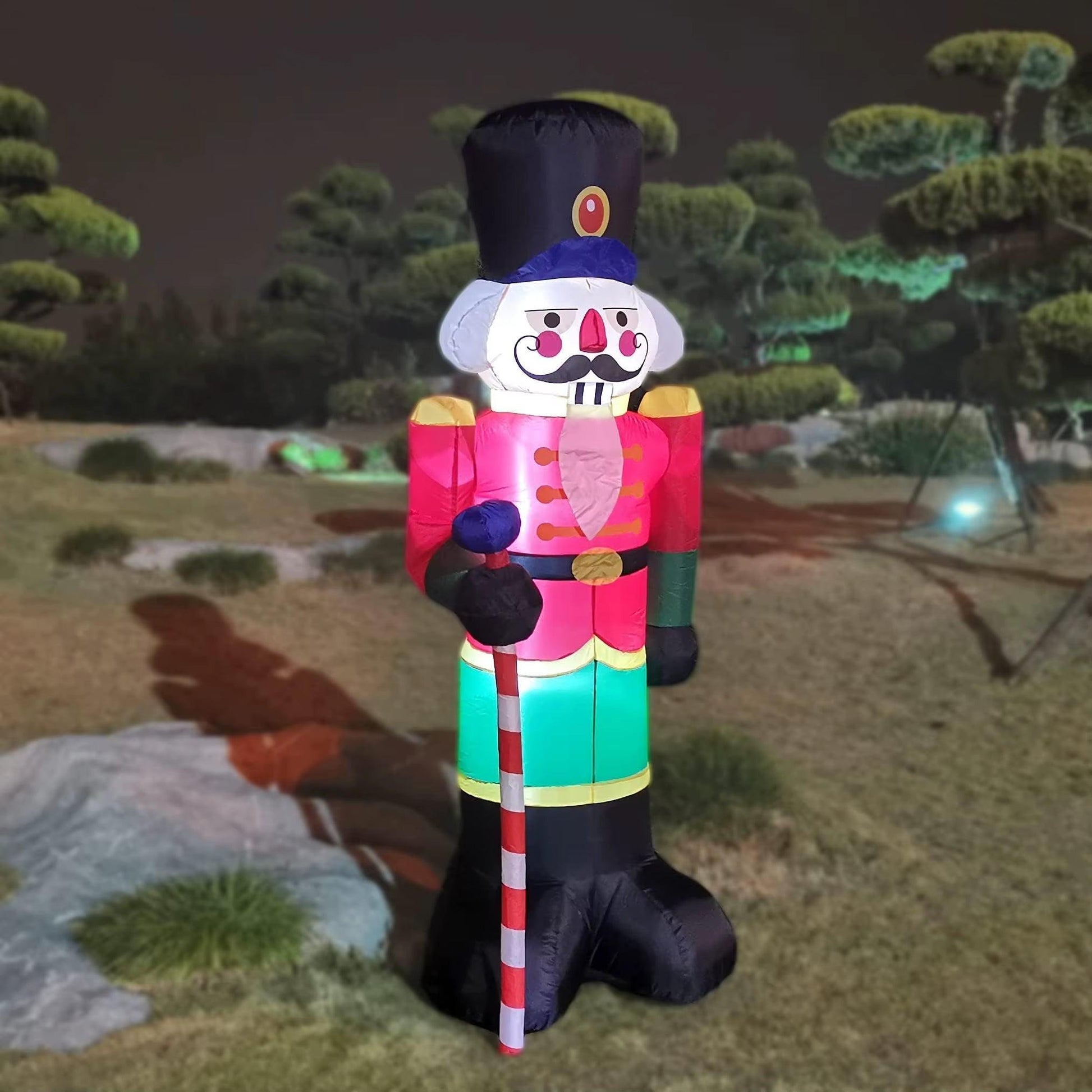 8FT Christmas Inflatable Collection – Nutcracker, Santa, Gingerbread, Snowman & Gnome Variants with LED Lights.