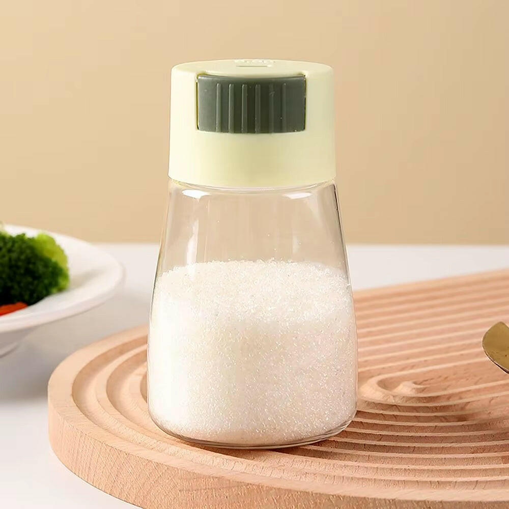 Dustproof 0.5G Press Type Seasoning Container - The Ultimate Salt Dispenser for a Tidy Kitchen!.