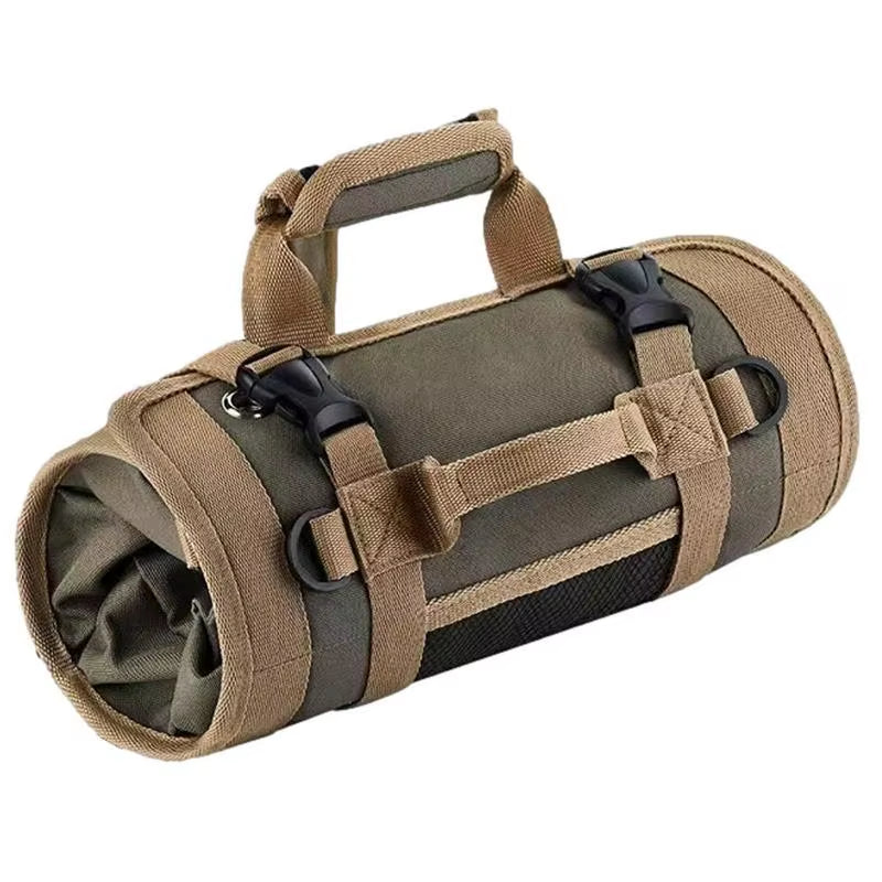 Heavy-duty roll-up tool bag with 900D Oxford cloth for durability. Compact, portable & perfect for home, garage & professional use. Keep tools organised today!
