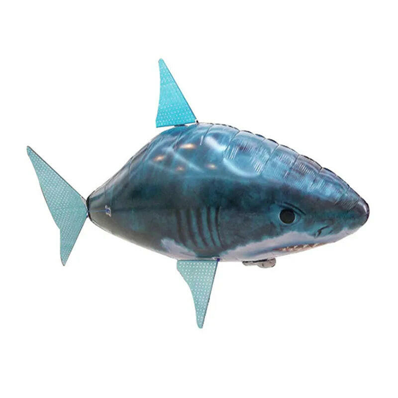 Remote Control Inflatable Shark Toy - Air Swimming RC Animal Balloon for Kids.