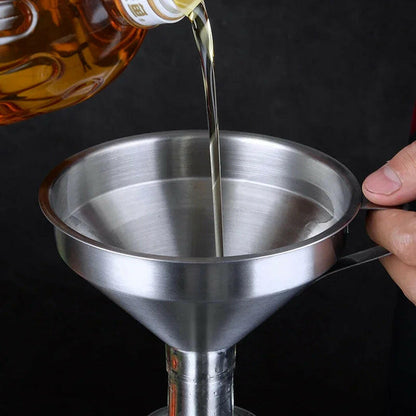Premium Stainless Steel Funnel with Detachable Filter - Perfect for Canning and Kitchen Use!