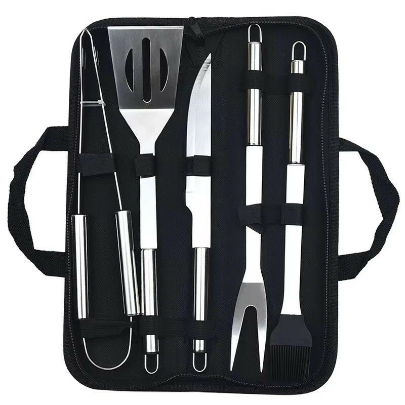 Ultimate Grillmaster Kit | Stainless Steel BBQ Tools | Portable Case .