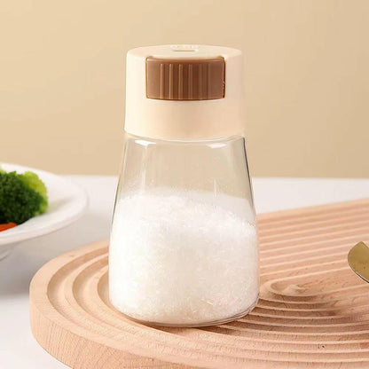 Dustproof 0.5G Press Type Seasoning Container - The Ultimate Salt Dispenser for a Tidy Kitchen!.