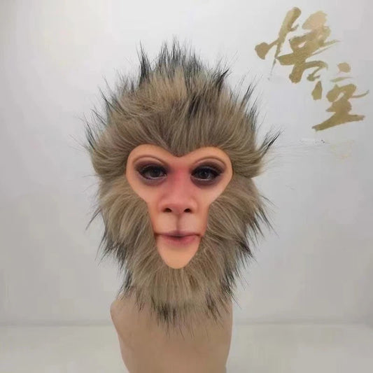Black Myth Wukong Skull Mask – 3D Full Head Cosplay Helmet for Halloween & Carnival Events
