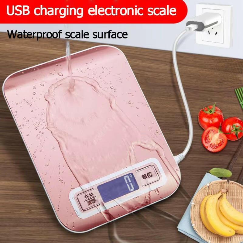 Precision Digital Kitchen Scale - 10Kg Stainless Steel Weighing Tool for Food, Jewelry, and Baking with LCD Display.
