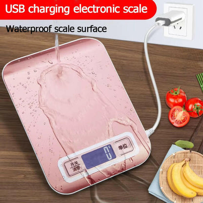 Precision Digital Kitchen Scale - 10Kg Stainless Steel Weighing Tool for Food, Jewelry, and Baking with LCD Display.