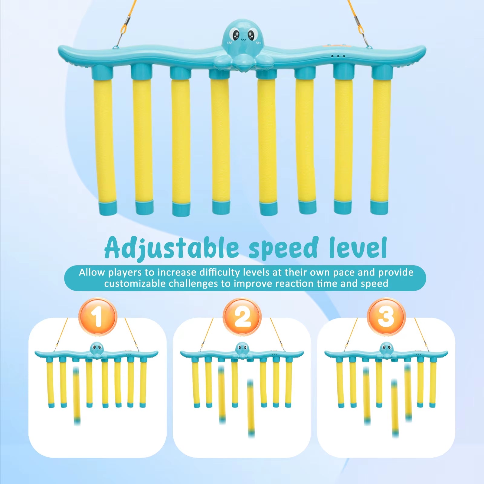 Catching sticks game with adjustable speeds, skill-building gameplay & durable design. Perfect for kids & adults! Fun, interactive & great for coordination training.
