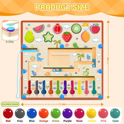 Magnetic Montessori Puzzle Board – Color & Number Learning Game.