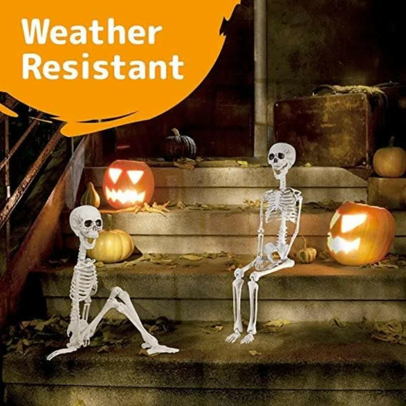 2025 Pose-able Halloween Skeleton – 48cm Realistic Decorative Accent for Haunted Displays & Gothic Home Decor