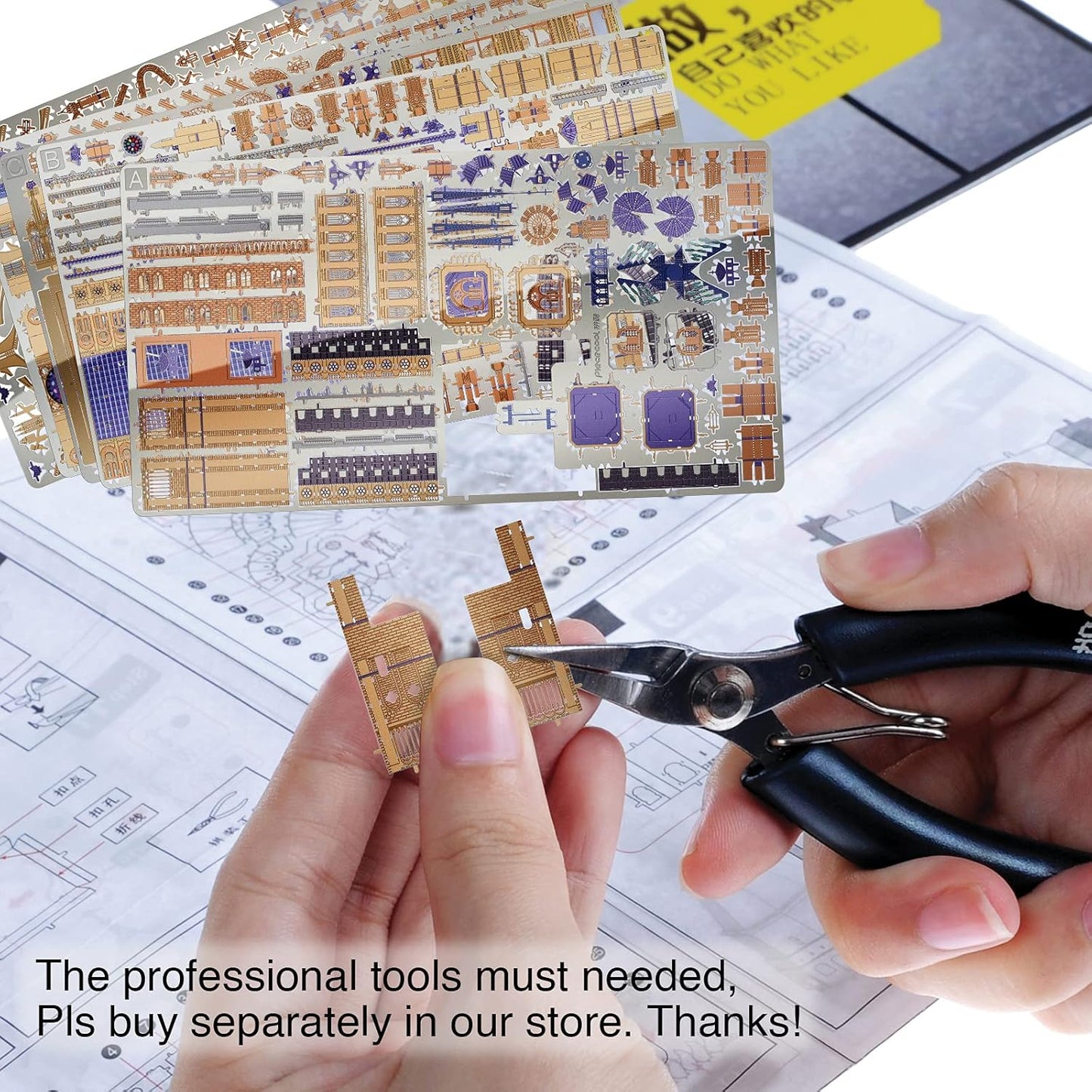 3D Metal Puzzles for Adults and Teens, Notre Dame De Paris Church Metal Model Kit, Challenge French Cathedral Brain Teaser Architecture Building Blocks Puzzle, 382 Pcs