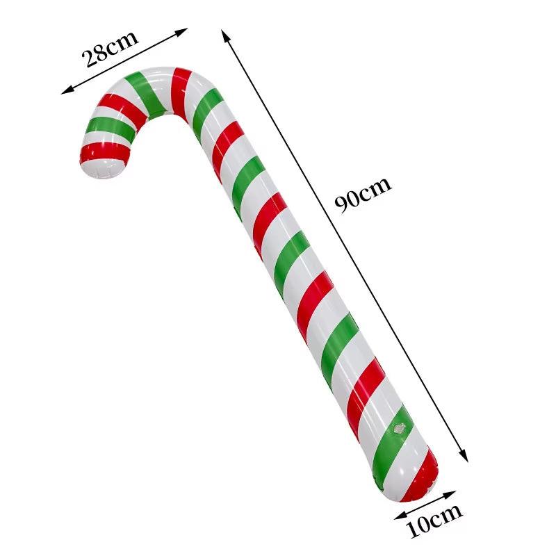 4Pc Inflatable Christmas Candy Cane Balloons – 35.4in PVC Holiday Decorations for Indoor & Outdoor Parties.