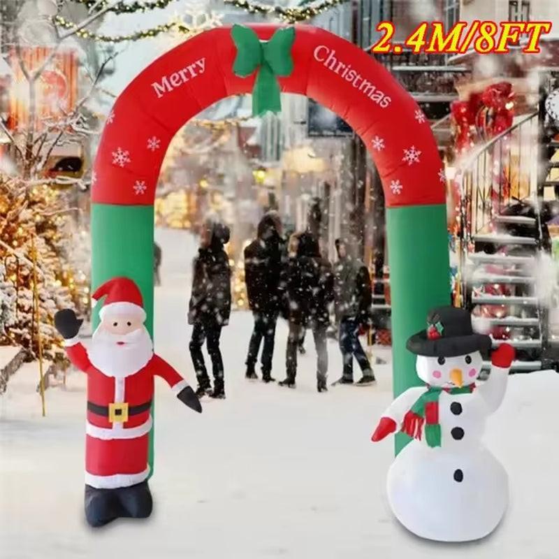 Christmas Inflatable  Decorations – LED-Lit Outdoor / Indoor Ornaments Featuring Santa, Snowmen, Trees, Bears & Gingerbread Characters