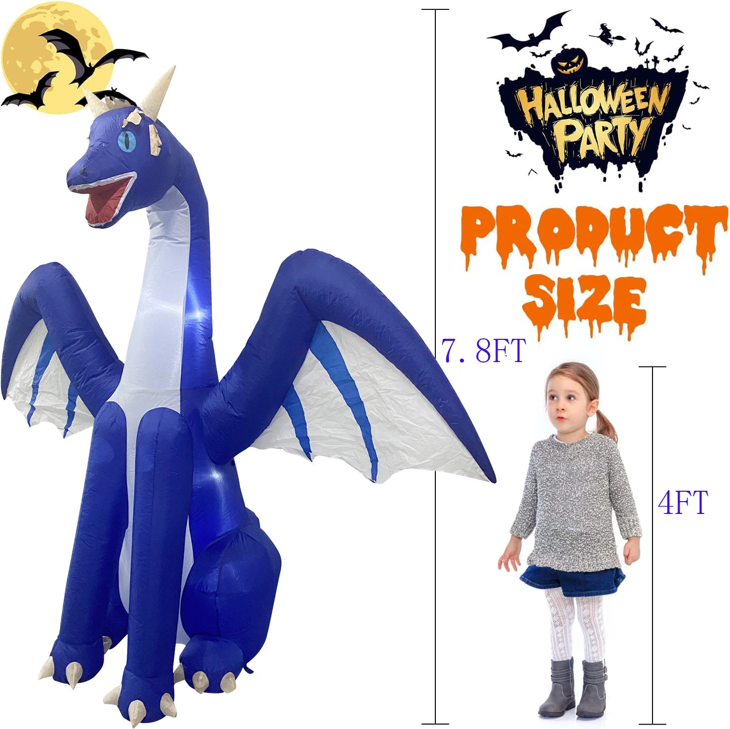 Giant Inflatable LED Halloween Decor for Indoor & Outdoor Parties, Gardens, and Lawns