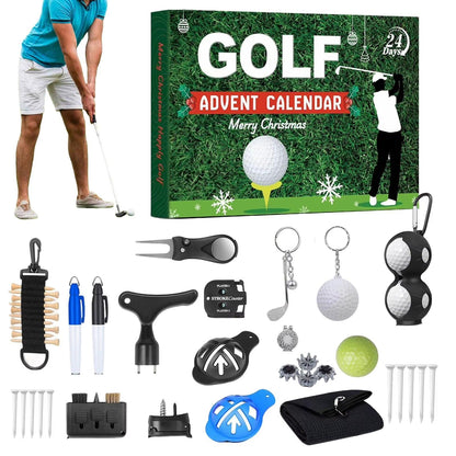 Luxury Golf Advent Calendar – 24 Days of Premium Accessories, Christmas Countdown Gift Box for Golf Enthusiasts.