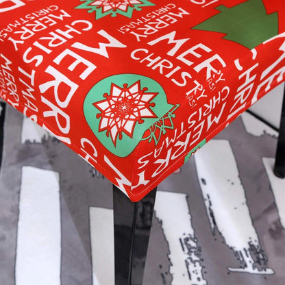 6‑Pack Stretch Christmas Chair Covers – Festive Dining Room Slipcovers.