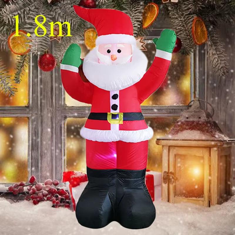 Christmas Inflatable  Decorations – LED-Lit Outdoor / Indoor Ornaments Featuring Santa, Snowmen, Trees, Bears & Gingerbread Characters.
