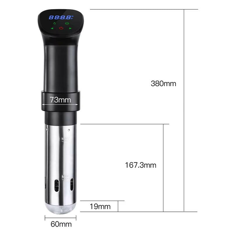 Transform Your Culinary Skills with the 1800W Waterproof Sous Vide Cooker - Quick Heating & Precision Control for Perfectly Cooked Steak, Chicken & Fish!.