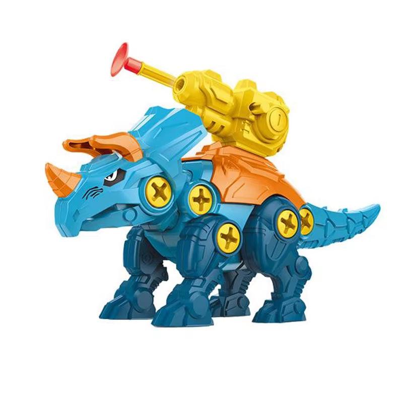 Build, Play & Battle – 3D DIY Dinosaur Puzzle Toy with Screwdriver & Soft Bullet Launcher.