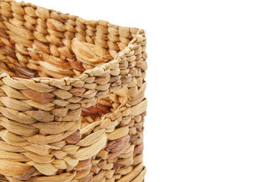 Set of 3 Natural Water Hyacinth Storage Baskets.
