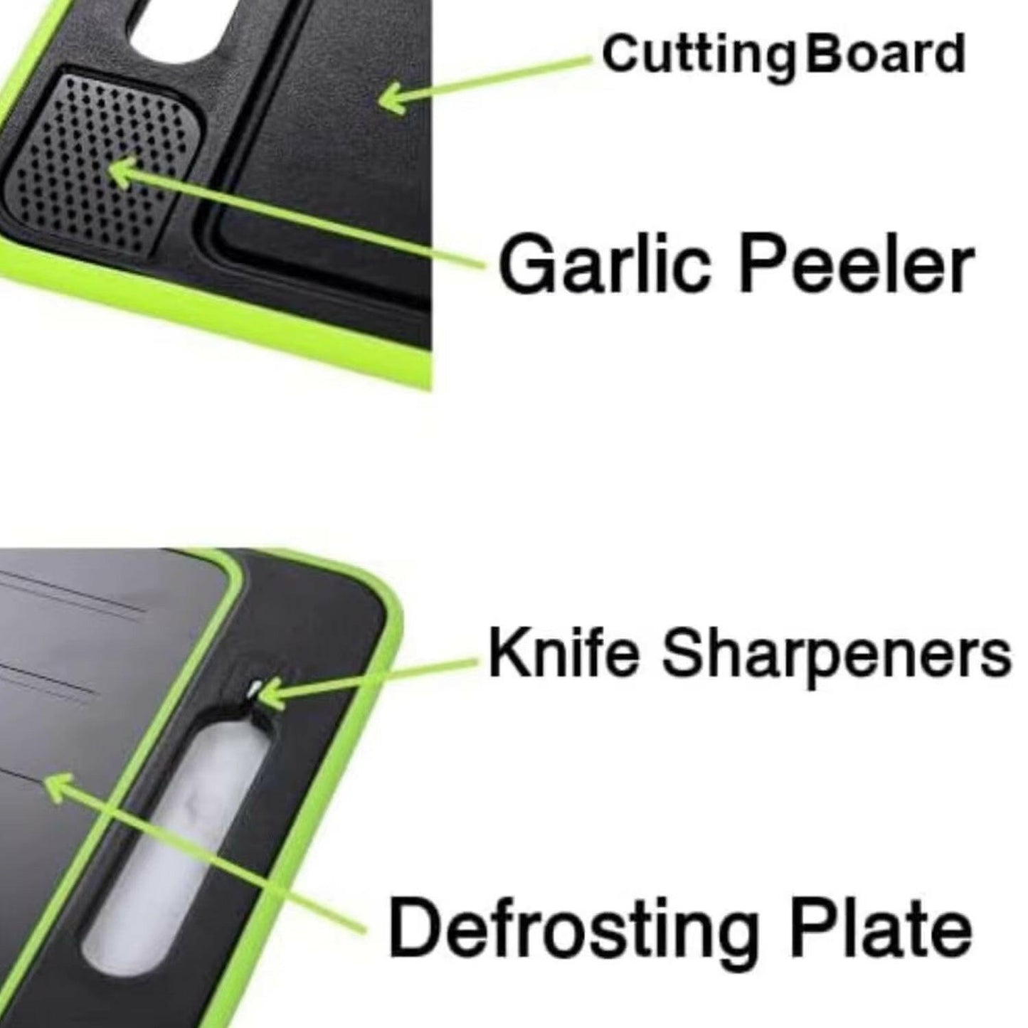 4-in-1 Miracle Melt Defrosting Board – Cutting, Grating & Sharpening.