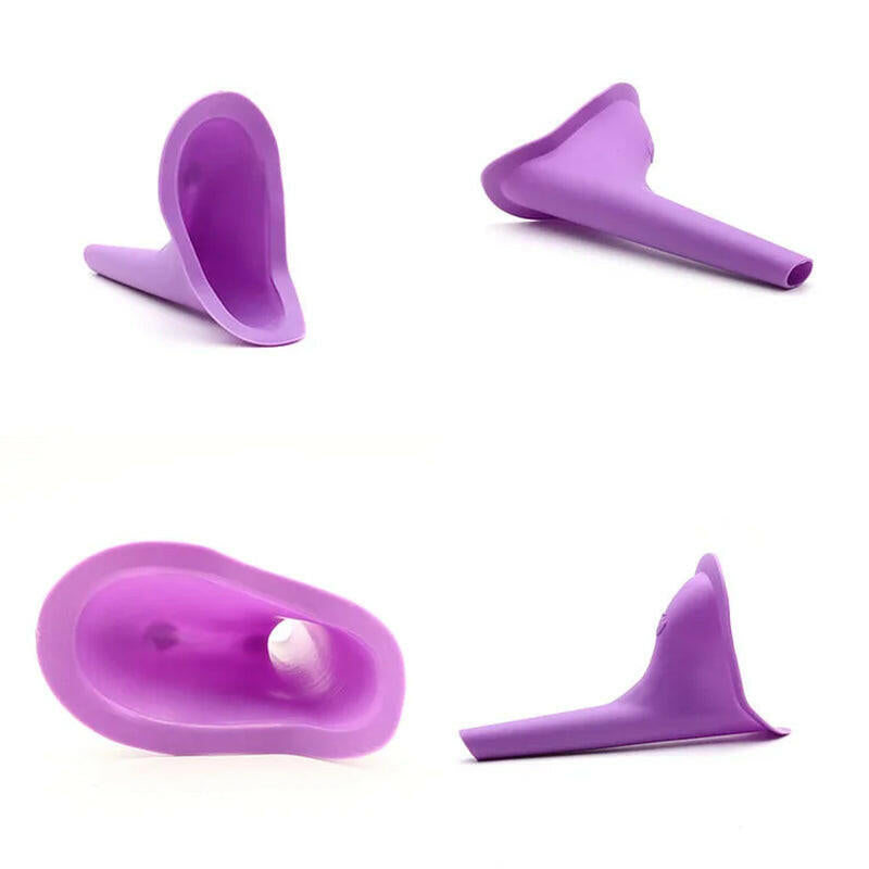 Portable Female Urinal - Soft Silicone & Disposable Paper for Outdoor Adventures, Festivals, and Emergencies!.