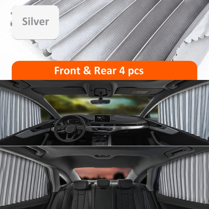 ​​​​​​​Magnetic Car Sunshade Curtains – UV Protection & Privacy Shield