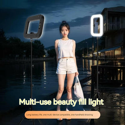 Versatile Handheld LED Ring Light – Customizable RGB Lighting for Any Occasion.