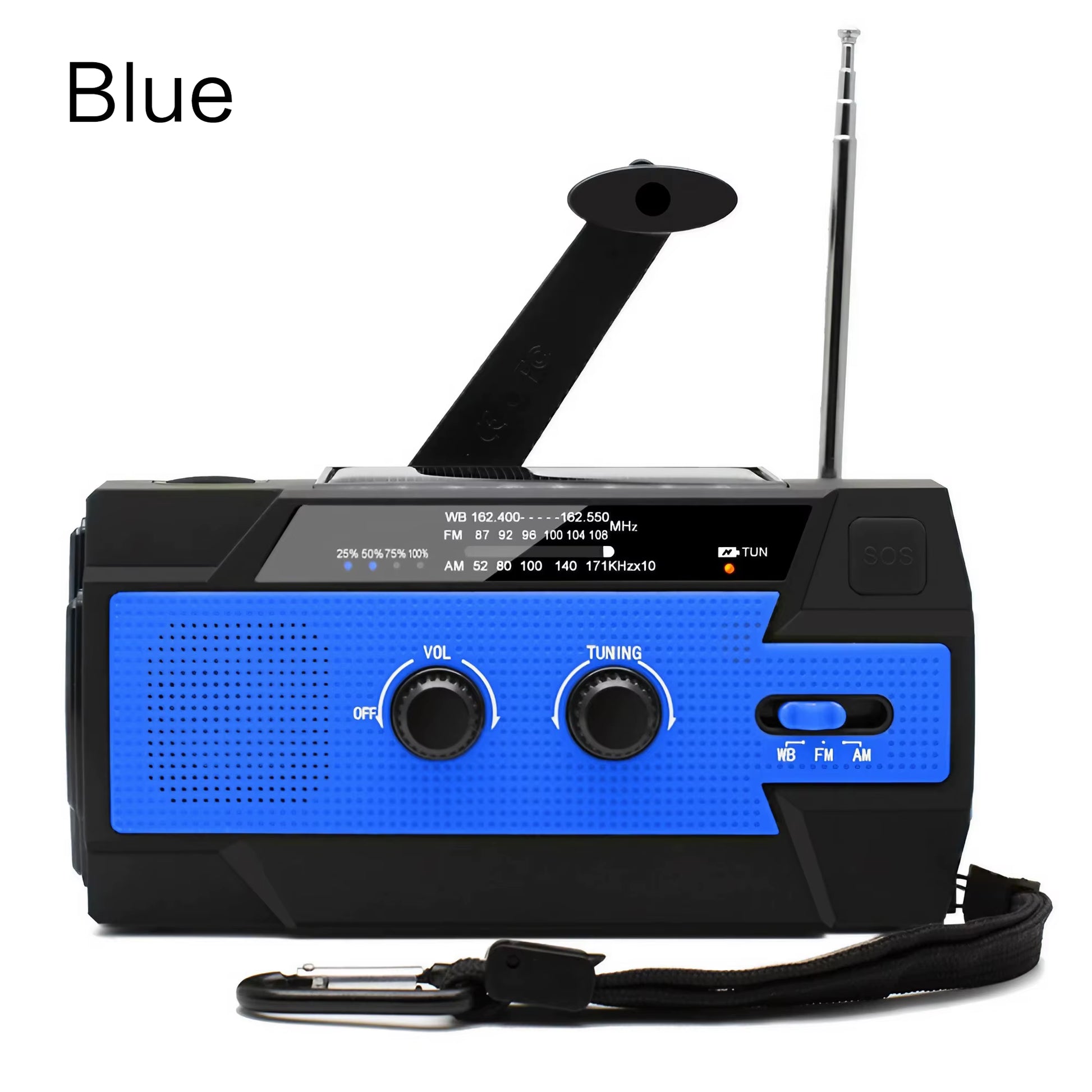 Stay Safe with NOAA Emergency Radio & Power Bank - Solar/Crank Charging!