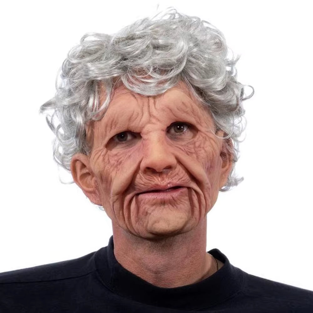Unleash the fun this Halloween with our 2025 Wrinkled Head  Full Mask!