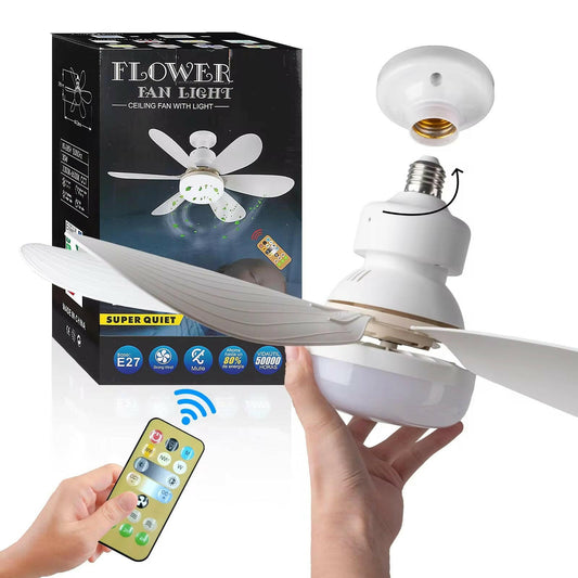 LED 30W Ceiling Fan Light – E27, Remote Control & Dimmable.