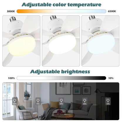 LED 30W Ceiling Fan Light – E27, Remote Control & Dimmable.