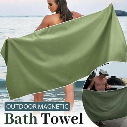 Magnetic Beach Towel – Quick-Dry, Sand-Resistant & Travel-Ready (190×76cm).