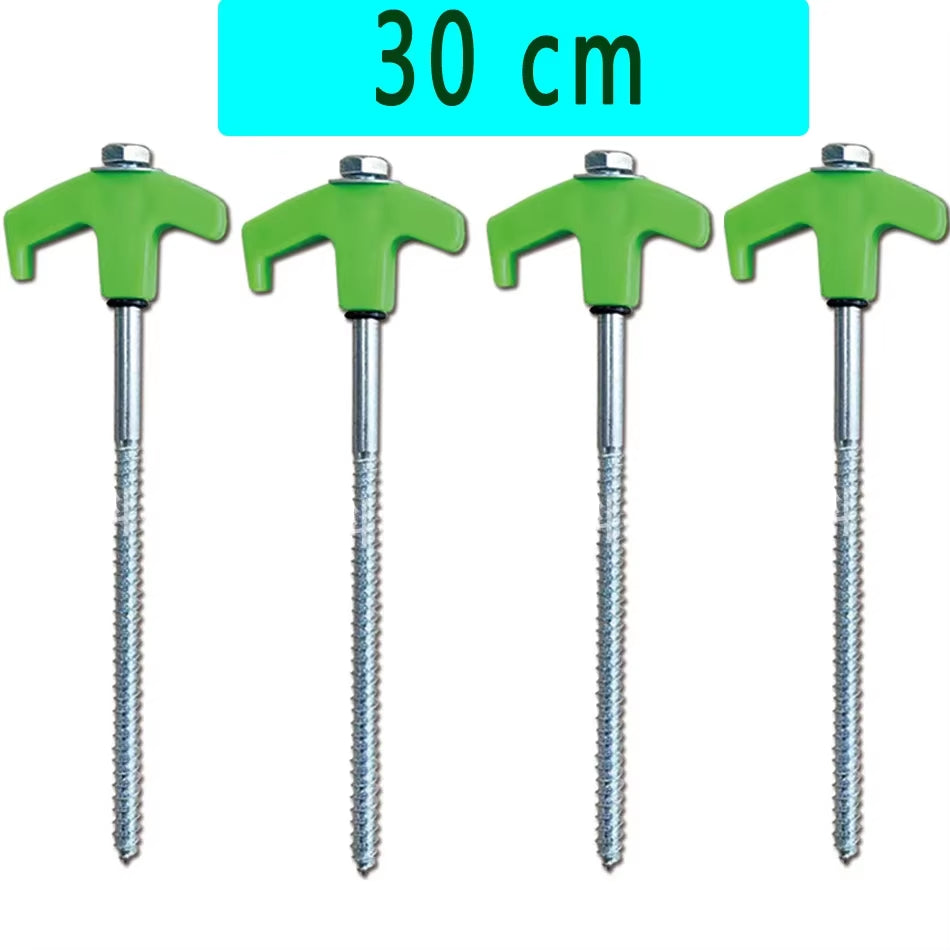 Screw in Tent Stakes 4 Pcs Tent Stakes Heavy Duty - Ground Anchors