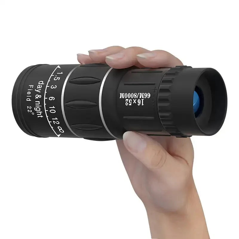 High-Power 16X52 Monocular Telescope with Dual Focus and Night Vision - Perfect for Long-Range Viewing!
