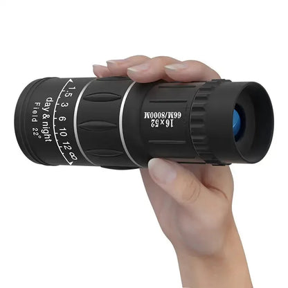 High-Power 16X52 Monocular Telescope with Dual Focus and Night Vision - Perfect for Long-Range Viewing!