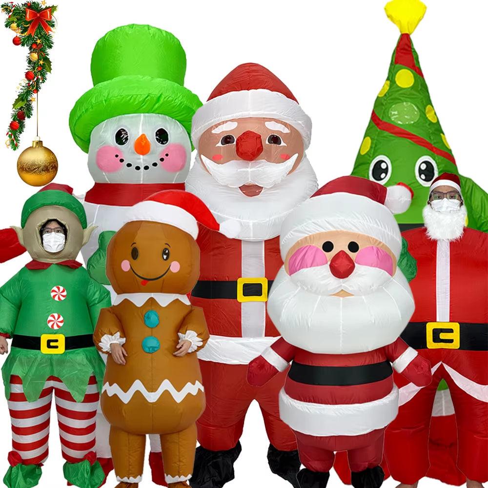 Inflatable Christmas Costumes – Humorous Holiday Outfits for Adults & Kids.