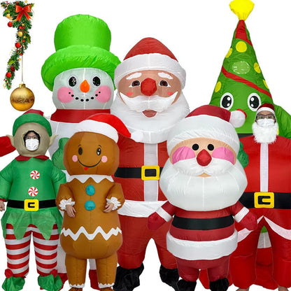 Inflatable Christmas Costumes – Humorous Holiday Outfits for Adults & Kids.