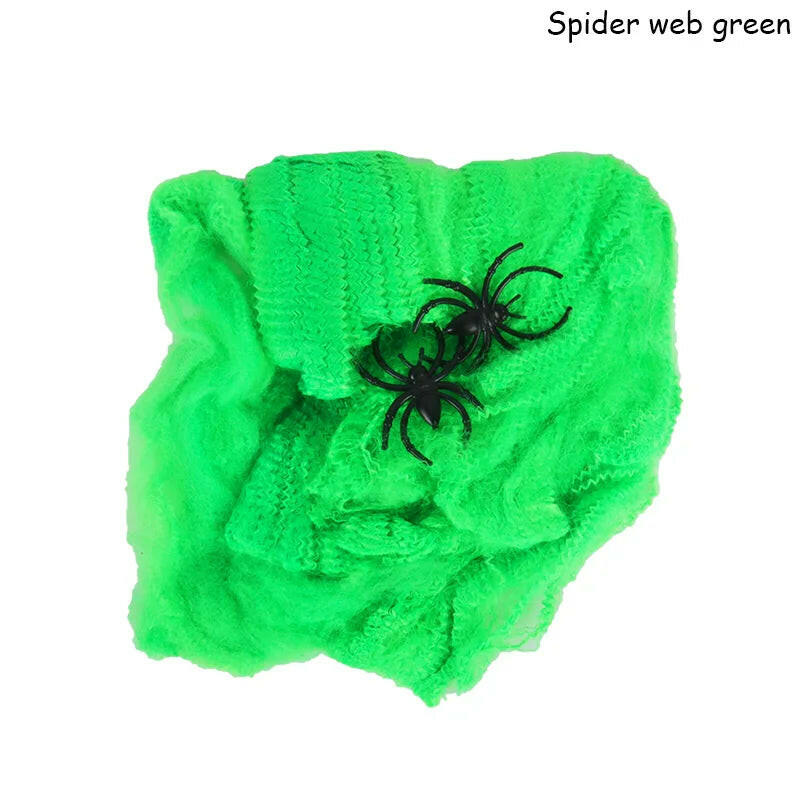 Stretchy Artificial Spider Web – Multi-Color Cobwebs for Halloween Party & Haunted House Decor (20g/40g)