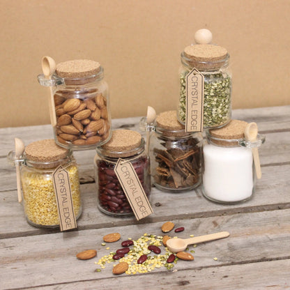 General Store Set of 6 Glass Jars with Spoon
