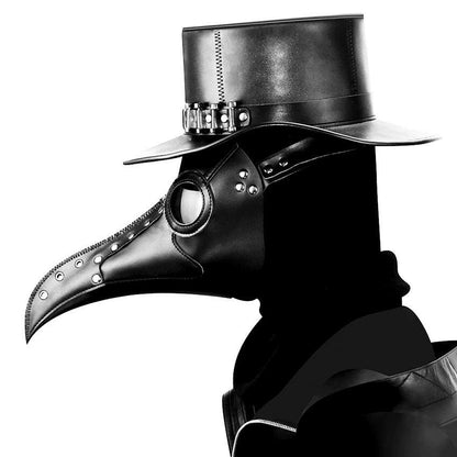 PU Leather Plague Doctor Mask – Steampunk Gothic Costume Prop for Halloween, Cosplay & Masquerade Events