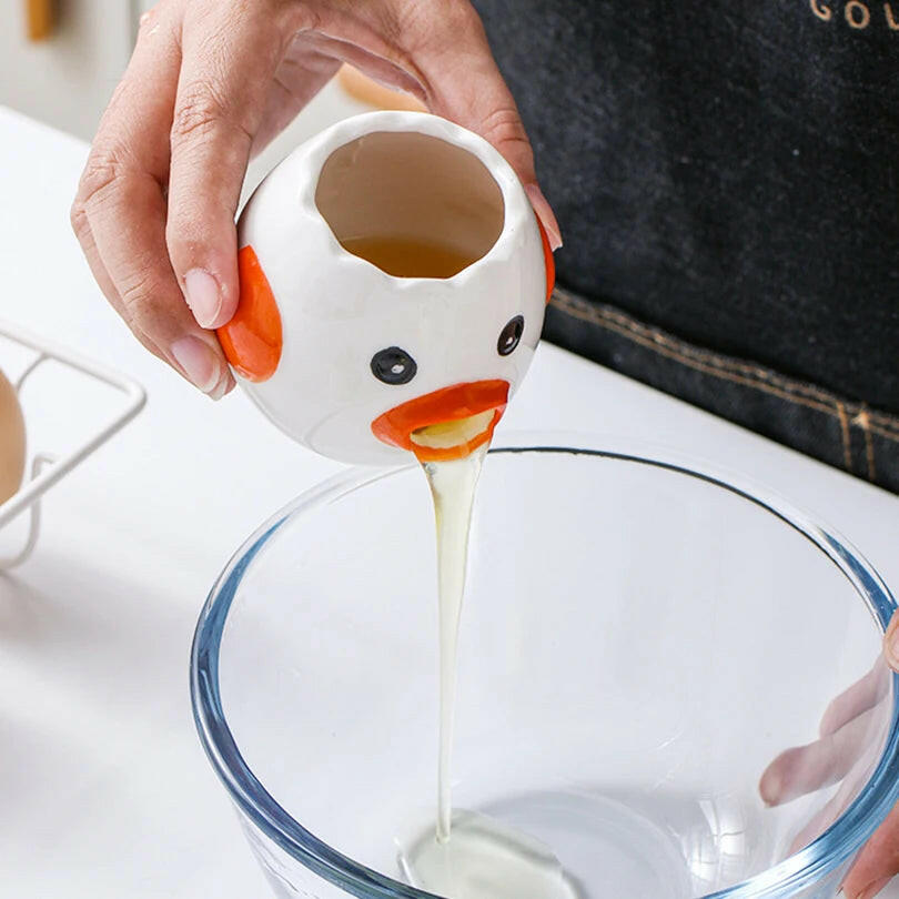 Cartoon Little Chicken Ceramic Egg Separator Egg Yolk Egg White Separator Filter Baking Tool for Bakery Kitchen Tools.