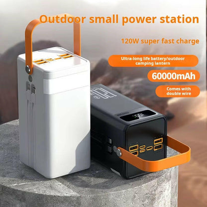 120W Portable Power Bank – High-Capacity Charging for Home & Camping!.