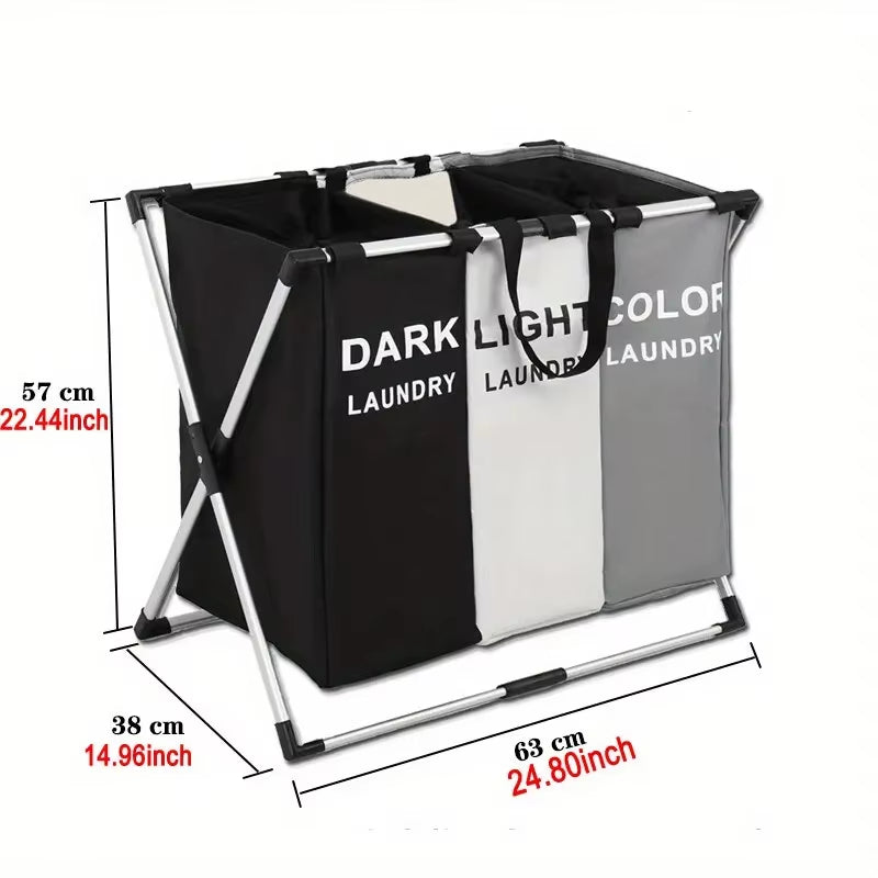 Foldable Laundry Basket – Waterproof Oxford Fabric, 1/3 Basket Organizer