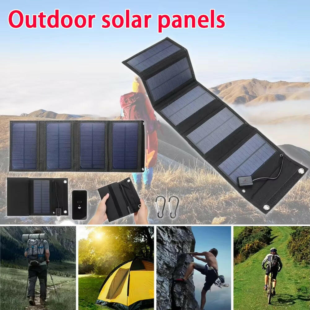 70W Foldable Solar Panel Device Charger – Portable, Waterproof & Built for the Outdoors!.