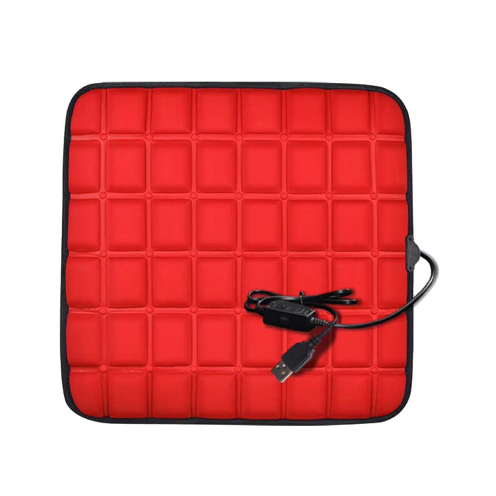 USB Heated Car Seat Cushion – Fast Heating Pad for Car, Home & Office (43×43cm).