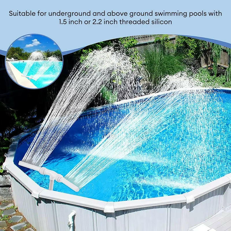 Double Head Fountain - Transform Your Pool Experience  - Adjustable Spray, Cooling Effect & Easy Installation for All Pools!.