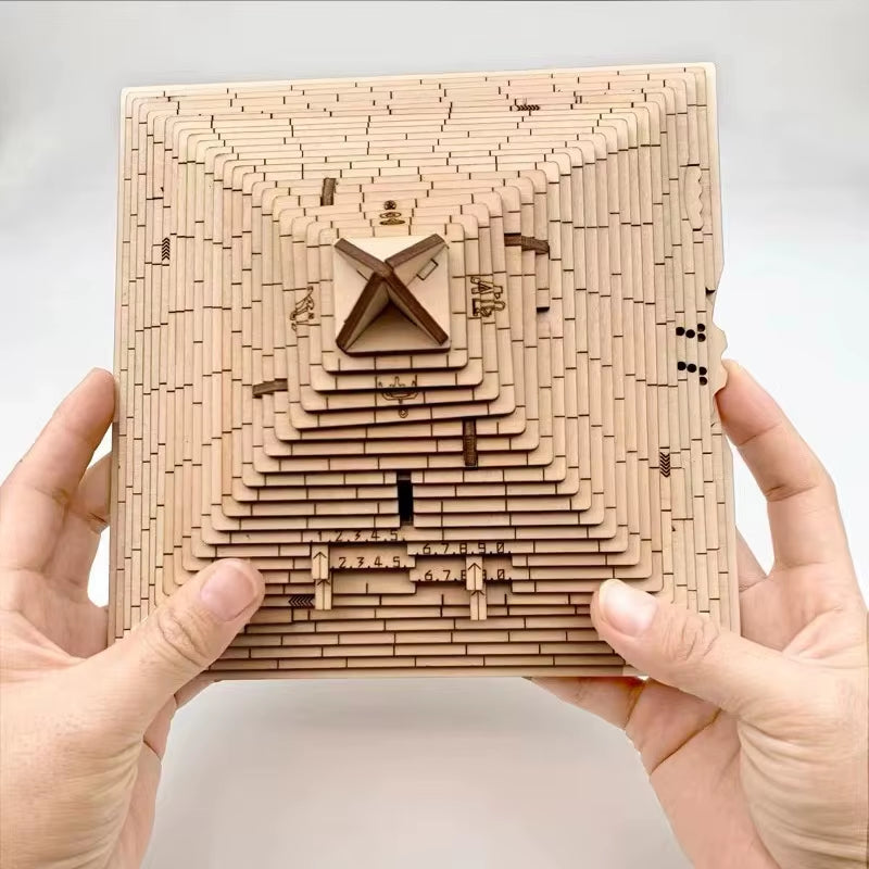 Surprise Gift Quest – Pyramid Puzzle Box with Hidden Compartment Brain Teaser for Adults & Kids.