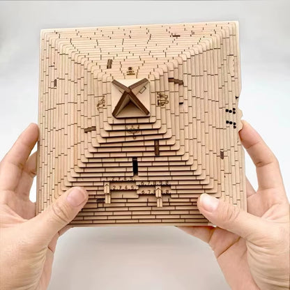 Surprise Gift Quest – Pyramid Puzzle Box with Hidden Compartment Brain Teaser for Adults & Kids.