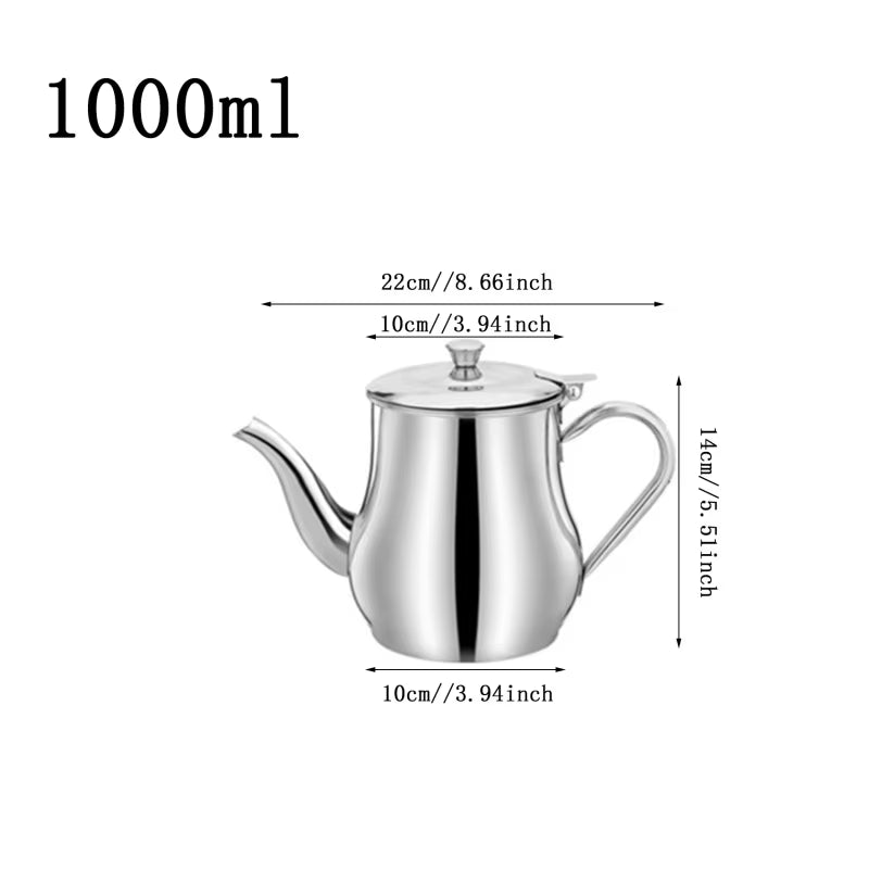Cooking Oil Filter Pot Container Oil Separator Bottle Stainless Steel Storage Pot Oil Tank with Filter Mesh Kitchen Household